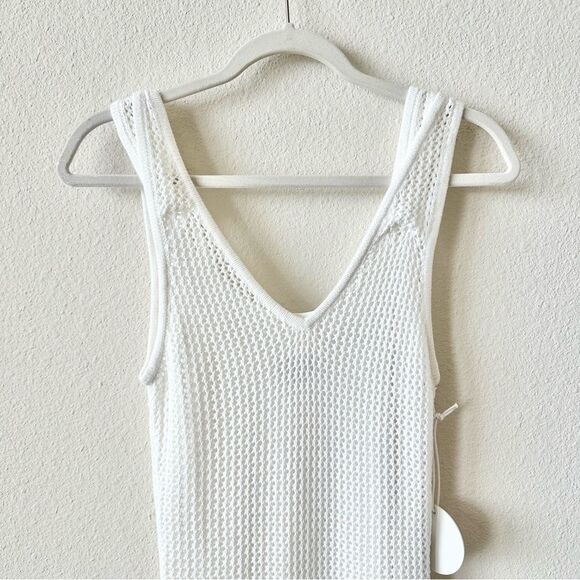 NWT Staud Current Mesh Tie Shoulder Dress in White Size XS - Picture 5 of 9